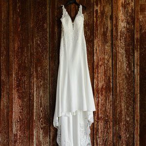 ALLURE BRIDALS White Wedding Dress Medium (6-8)